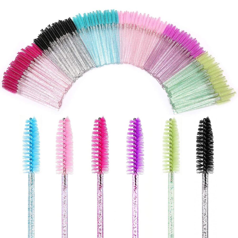 300 PCS Disposable Mascara Brushes Crystal Eyelash Brushes Mascara Wands